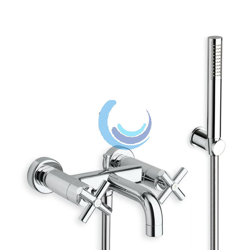 Grifo de Bañera Bimando de Pared con Kit de Ducha - C180
