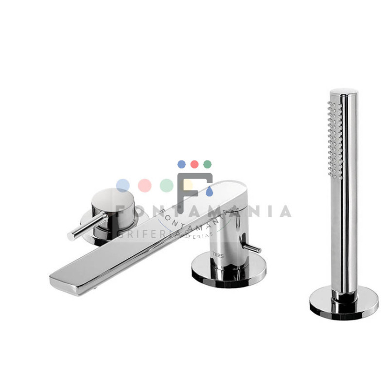 Grifo monomando para borde de bañera