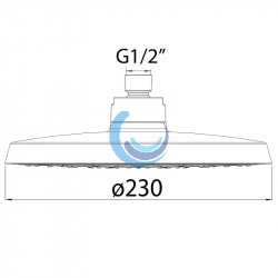 Rociador ducha Circular ABS 230 mm Autoclean