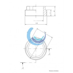 Tuerca Cartucho Monomando 35Ø