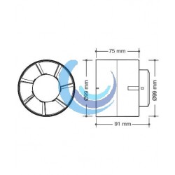 Extractor Eléctrico para Conducto Ø100 mm | Ventilador Oculto 100 m³/h