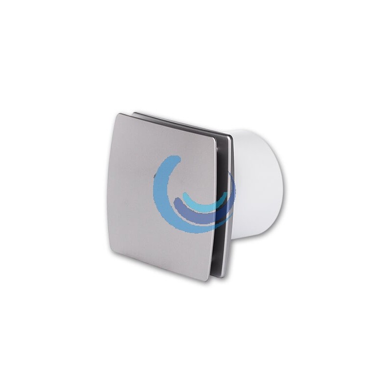 Extractor Eléctrico Decorativo Cromo Temporizado Ø100 mm | Panel Plano | 100 m³/h
