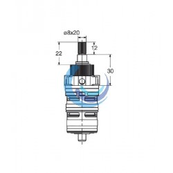 Cartucho termostático para CS-700,702,703 y 704