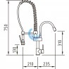 Grifo de cocina monomando Chef 750, 2 salidas