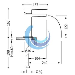 SLIM-TRES EXCLUSIVE Monomando lavabo