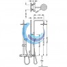 FLAT-TRES SELECTION TRESMOSTATIC Conjunto ducha termostática