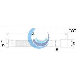 Manguito flexible 1 1/2" x 40/50 DIMENSIONES