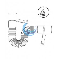 Sifón extensible lavabo-fregadera Ø32-40mm para encolar blanco