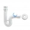 Sifón extensible lavabo-fregadera Ø32-40mm blanco con adaptador PT44500