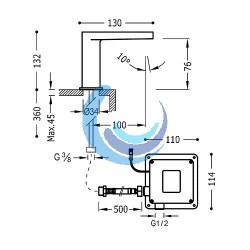 TRESTRONIC Lavabo electrónico 1 agua