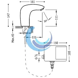 TRESTRONIC Lavabo electrónico 1 agua