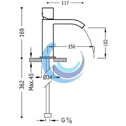 CUADRO-TRES Monomando Lavabo