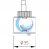 Cartucho joystick  Ø35 salida conducida Clever monomando