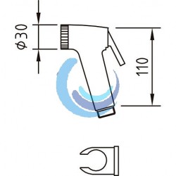 Conjunto Ducha Higiénica Shattaf ABS Hygienic