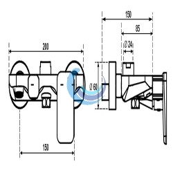 Columna ducha monomando DUAL Llavisan