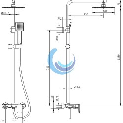 Columna ducha monomando DUAL Llavisan