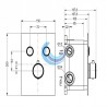 Monomando Termostático Empotrar Cuadrado Techo Llavisan (2 vías)