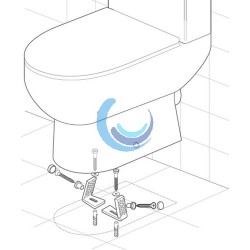 Kit de Fijación Lateral para Inodoro y Bidé Dama, Debba y Meridian | Compatible Roca y Más