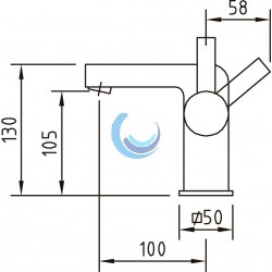 Grifo de lavabo monomando 105 Bimini EcoNature