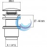 Válvula ciega para lavabo con encimera de madera (27- 44 mm)