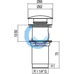 Válvula desagüe lavabo sin rebosadero