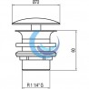 Válvula lavabo libre (Desagüe siempre abierto)