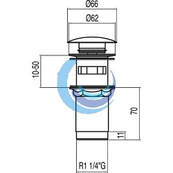 Válvula Desagüe lavabo con rebosadero