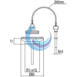 Válvula Desagüe lavabo sin rebosadero