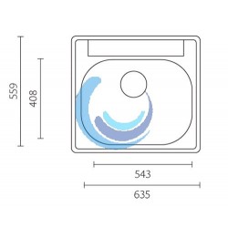 Fregadero Acero Inoxidable seno cuadrado
