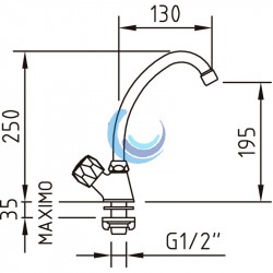 Grifo de cocina un agua