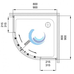 Mampara ducha Semicircular (Medidas)