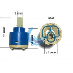 Cartucho monomando Ø 35 Bajo Universal (Medidas)