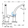 Monomando fregadero vertical BM (Croquis)