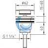 Valvula desague Click-Clack Cromo 1-1/4