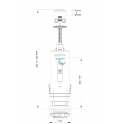 Medidas Mecanismo de descarga interrumpible de simple pulsador para cisternas bajas
