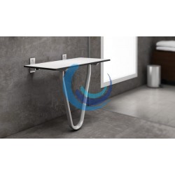 Asiento ducha plegable con soporte a suelo