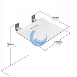 Asiento Ducha Plegable a pared (Medidas)