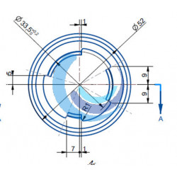 Base para monomando Cromo Ø52