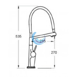 Grifo de Cocina Monomando Osmosis 3 vías (Medidas)