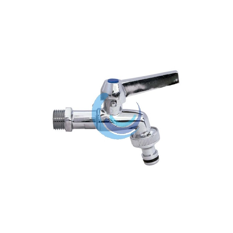 Grifo riego Jardin cromado con racor rapido manguera NEOLUX