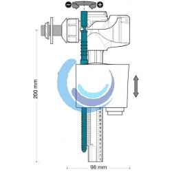 Grifo flotador entrada lateral M3/8 ahorro agua