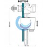 Grifo flotador entrada lateral M3/8 ahorro agua