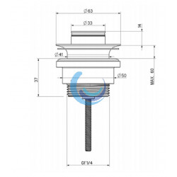 Desagüe lavabo (Medidas)