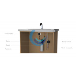 Grifo electrónico con dispensador de jabón Duplo