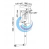 Cisterna mural doble descarga dimensiones