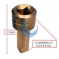 Alargador llave de paso cuadrado 6,5 mm Q&E – Prolongador llave de corte Uponor