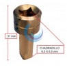 Alargador llave de paso cuadrado 6,5 mm Q&E – Prolongador llave de corte Uponor