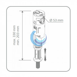 Grifo flotador alimentación inferior Silencioso (rosca latón) 3/8"