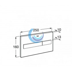 Placa de accionamiento con descarga dual PL7 dual Roca IN-WALL blanco mate