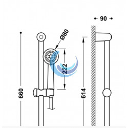 Conjunto de barra ducha (Medidas)